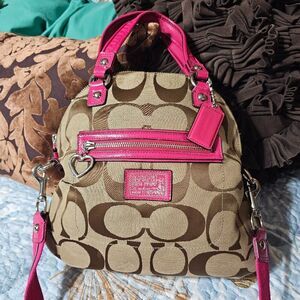 Vintage Coach y2k Poppy Daisy Satchel Purse with Crossbody Strap Bag